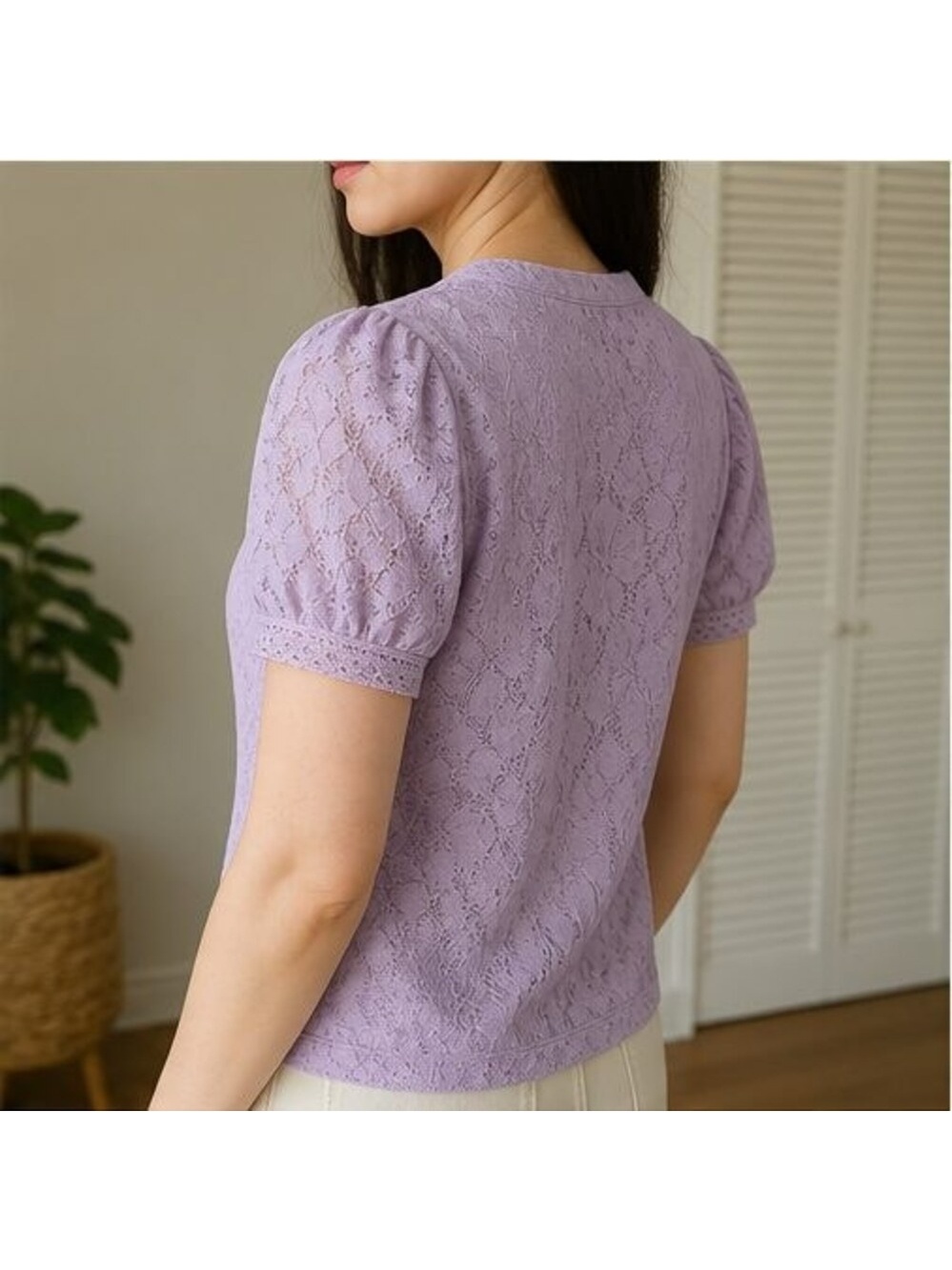 Lilac Ruffle Blouse - Picture 3 of 6